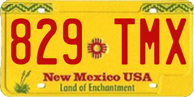 NM license plate 829TMX