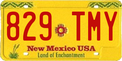 NM license plate 829TMY