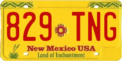 NM license plate 829TNG