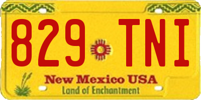 NM license plate 829TNI