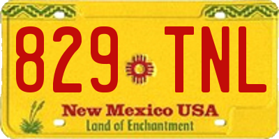 NM license plate 829TNL