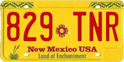 NM license plate 829TNR