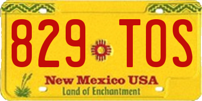 NM license plate 829TOS