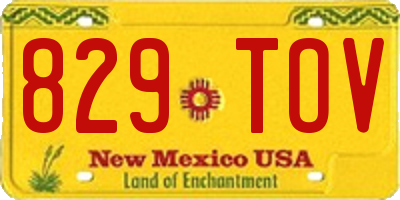 NM license plate 829TOV