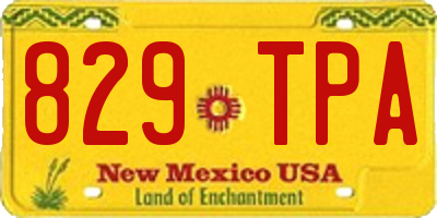 NM license plate 829TPA