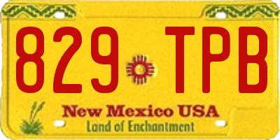 NM license plate 829TPB