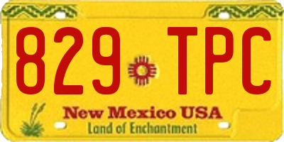 NM license plate 829TPC