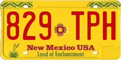 NM license plate 829TPH