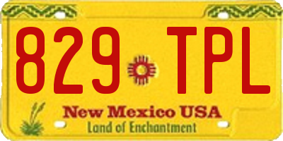 NM license plate 829TPL