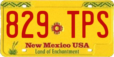 NM license plate 829TPS