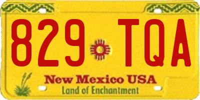 NM license plate 829TQA