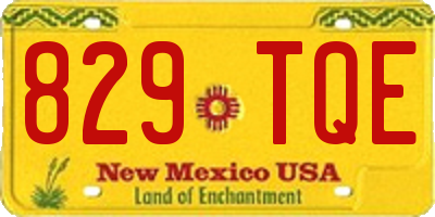 NM license plate 829TQE