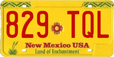 NM license plate 829TQL