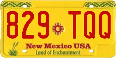 NM license plate 829TQQ