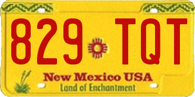 NM license plate 829TQT