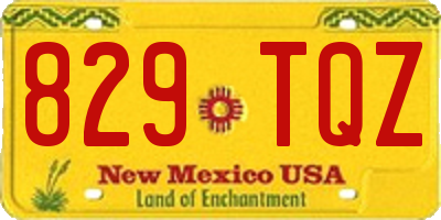 NM license plate 829TQZ