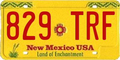 NM license plate 829TRF