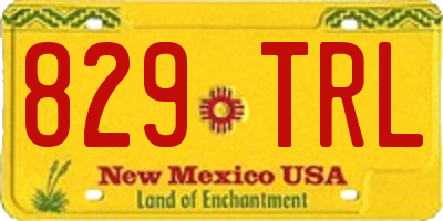 NM license plate 829TRL