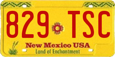 NM license plate 829TSC