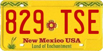 NM license plate 829TSE