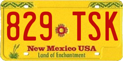 NM license plate 829TSK