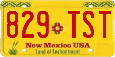NM license plate 829TST