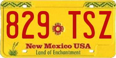 NM license plate 829TSZ