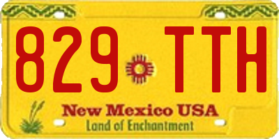 NM license plate 829TTH