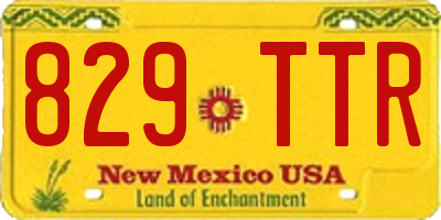 NM license plate 829TTR