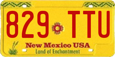 NM license plate 829TTU