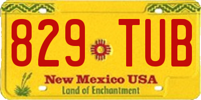NM license plate 829TUB