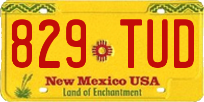 NM license plate 829TUD