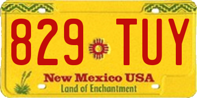 NM license plate 829TUY