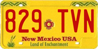 NM license plate 829TVN
