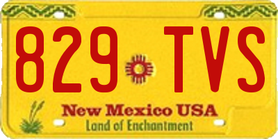 NM license plate 829TVS