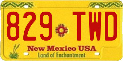 NM license plate 829TWD