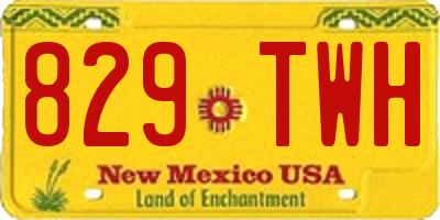 NM license plate 829TWH