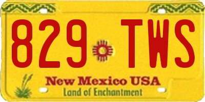 NM license plate 829TWS