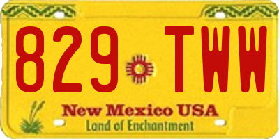 NM license plate 829TWW