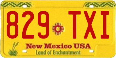 NM license plate 829TXI