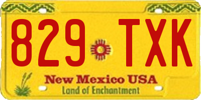 NM license plate 829TXK
