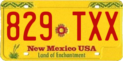 NM license plate 829TXX
