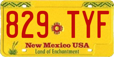 NM license plate 829TYF