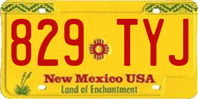 NM license plate 829TYJ