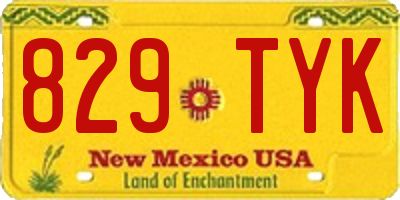 NM license plate 829TYK