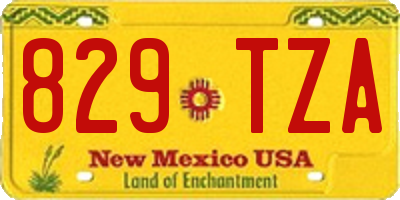 NM license plate 829TZA