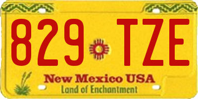 NM license plate 829TZE
