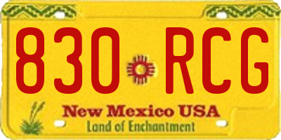 NM license plate 830RCG