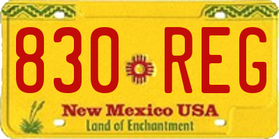 NM license plate 830REG