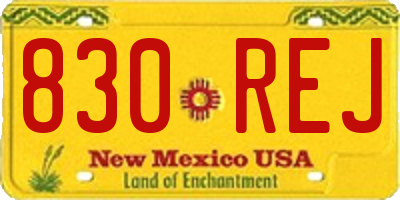 NM license plate 830REJ